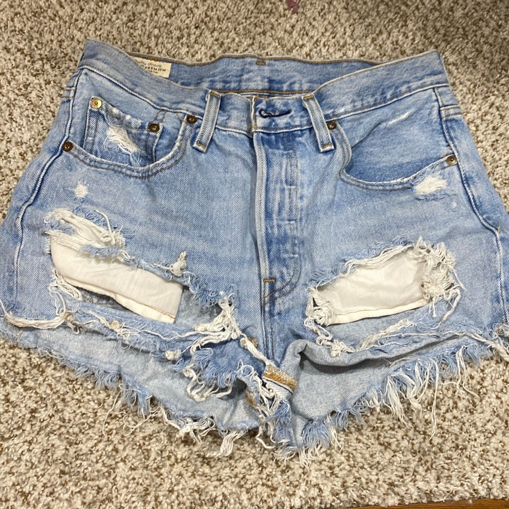 levi’s high rise jean shorts
